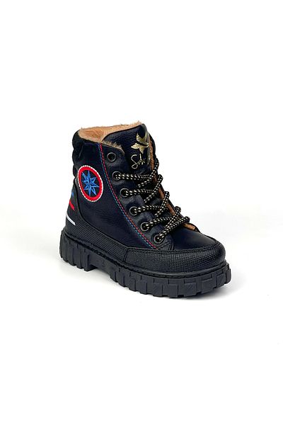 KAJILA Boy's Black Sax Fur Inside Thermo Sole Water Cold Resistant Daily Comfortable Boots