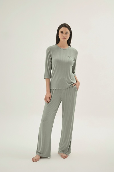 Sevim 16959 ДАМСКА БРОДИРАНА ПИЖАМА ТАЙМ