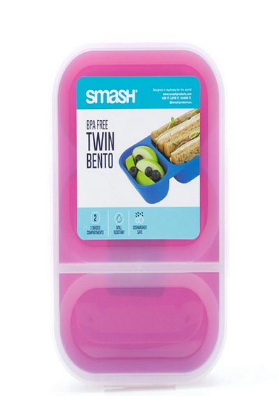 Smash Duo Bento Leak Proof Dishwasher Safe Lunch Box Assorted Color 680ml