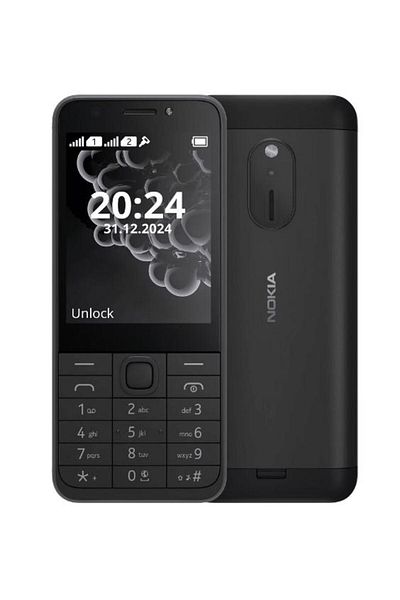 Nokia 230 (2024) Black - Dual SIM, 2.8" TFT LCD, 2G, LED Camera, Long-lasting Battery