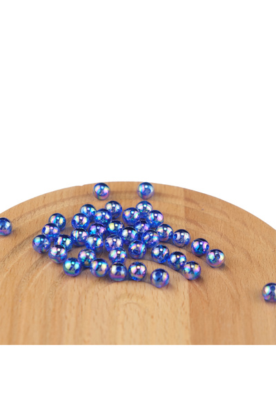 Prestij Boncuk Perle din plastic Saks Blue Beads Janjani 8 MM 500 grame Sac ș...