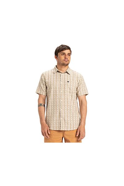 Quiksilver Street Way Ss Men's Casual Shirt Eqywt04608-Sfa8 Brown