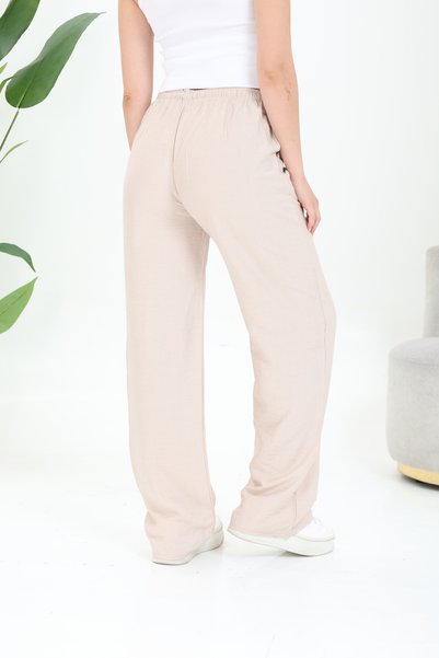 Pientro Linen Blend Loose Cut Trousers