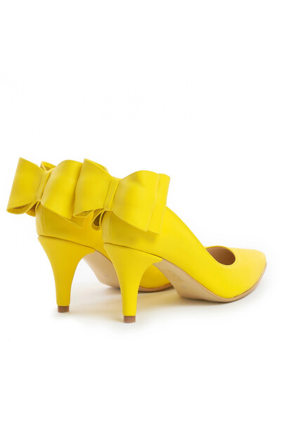 Vanilla Days Cleopatra Yellow Stiletto Heel Shoes Low Heel