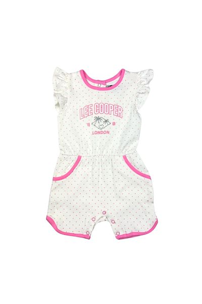 Lee Cooper Salopetă fetite Lee Cooper, Alb