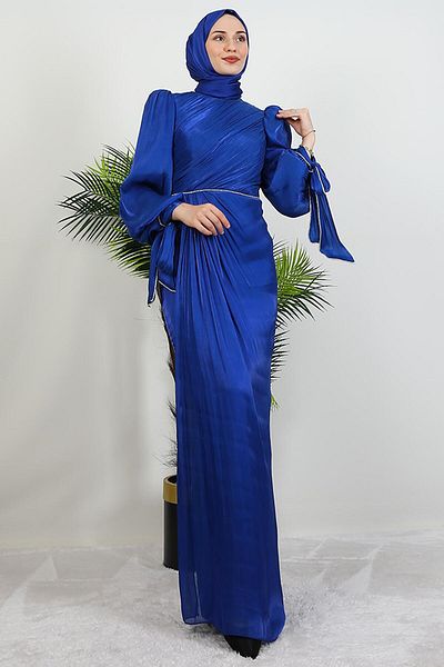 GİYZAMİLA Βραδινό φόρεμα İdil Hijab Νυχτερινό Μπλε