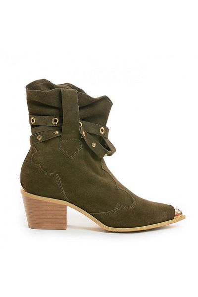 Vanilla Days Emira Khaki Suede Boots