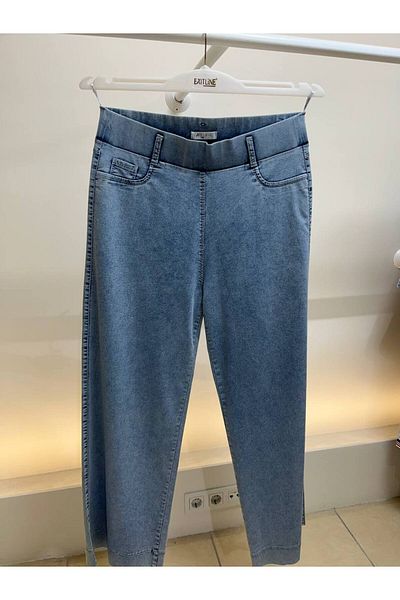 EXİTLİNE Women's Summer Ice Blue Wide Leg Pants