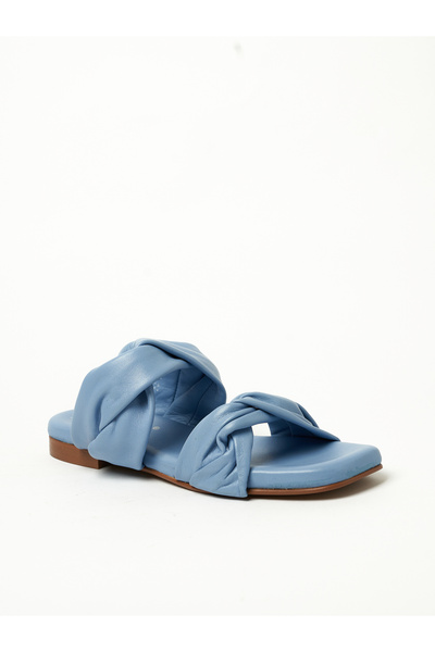 Y.SO صندل مسطح نسائي أزرق | صنع في الهند