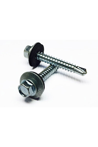Std Trapez Çatı Vidası 5.5x38 mm 100 ADET Matkap Uçlu Sac Akıllı Vida Çatı Pa...