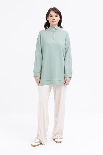 ALLDAY Defne-Arabian Zippered Lycra Sweat