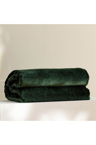 HomeVibes Ață dentară Patura 200x220 cm verde