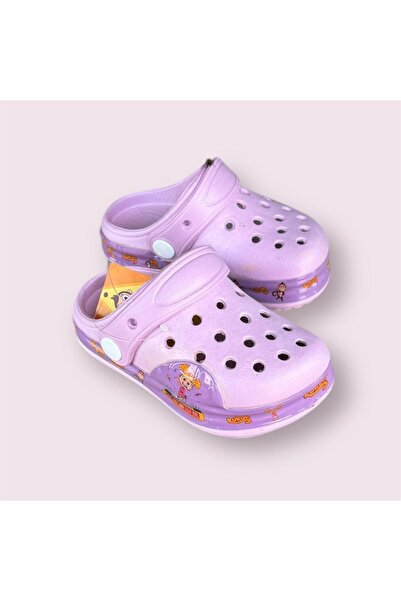 AkınalBella Female Child Powder Kukuli Striped Closed Front Slippers Sandals
