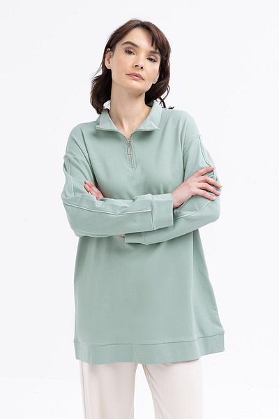 ALLDAY Defne-Arabian Zippered Lycra Sweat