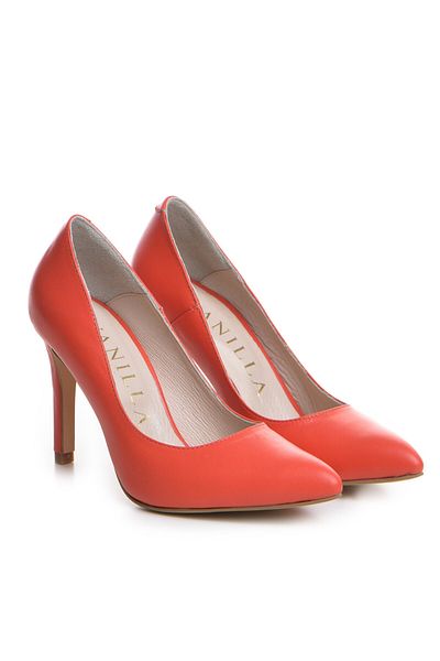 Vanilla Days Pantofi Stiletto cu toc Corina Piele naturala, corai