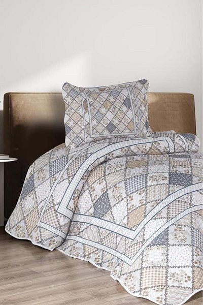 Çeyiz Diyarı Luz Printed Quilted Single Bedspread