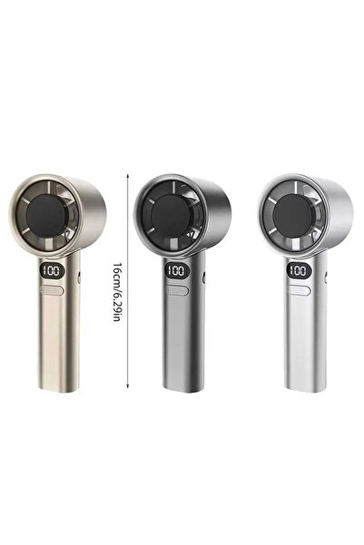 Inovaxis Hız ve Şarj Göstergeli Hız Ayarlı El Tipi Fan, Taşınabilir Mini Vant...