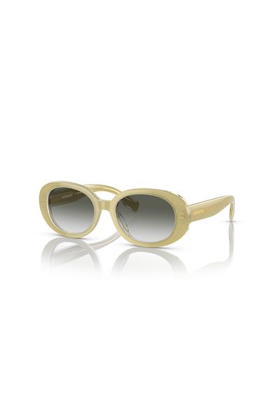 BURBERRY Women Oval Sunglasses- Jb 4339 - Lense Size:48mm - Gold/beige/transparent