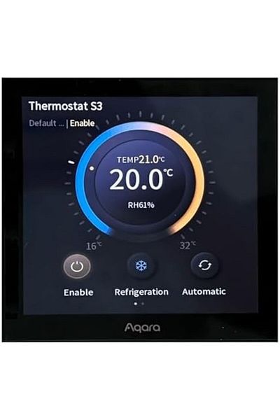 Aqara Smart Thermostat S3 with LED Display, Touch Screen Panel Voice/Remote Control Support Sensing