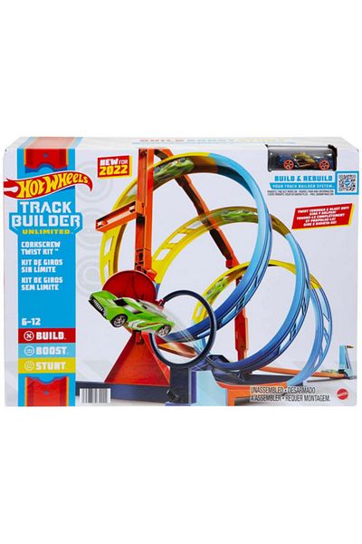 mattel Set de jucării Hot Wheels Track Builder, Corkscrew Twist