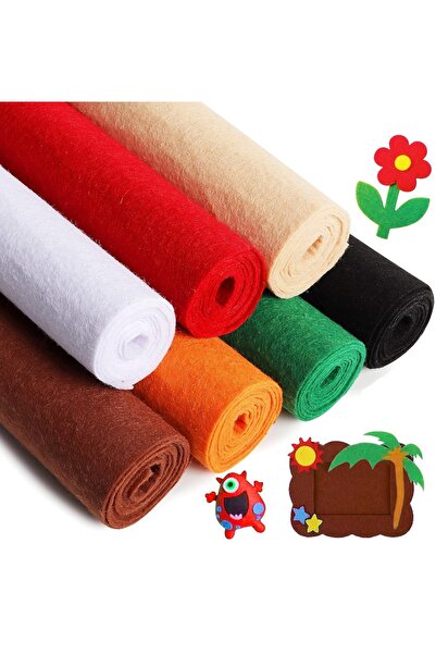 Self Power 12 Adet 100 cm x 20 cm Hobi ve Etkinlik Keçesi 12 Farklı Renkte