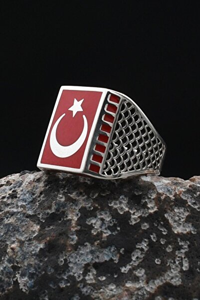 Prestige Ay Yıldızlı (AYYILDIZLI) Mineli 925 Ayar Gümüş Yüzük 901921