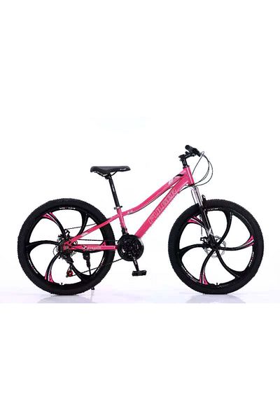 OEM Bicicletă Fulger by Caraiman, roți de 26 inch, cadru din oțel, frâne pe disc, roz, BC57