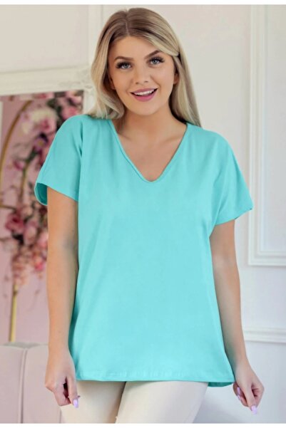 Barato V-Neck Trend Large Size Cotton Fabric Premium T-Shirt