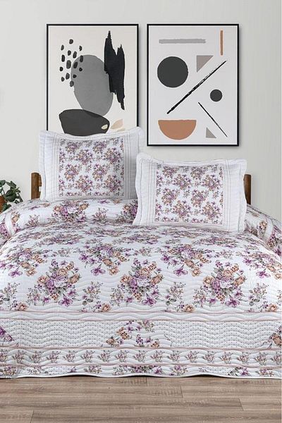 Çeyiz Diyarı Azura Printed Quilted Double Bedspread