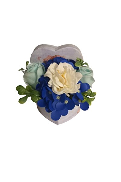 Hainute pentru pitici Aranjament floral în formă de inimă albastră, 10/15 cm