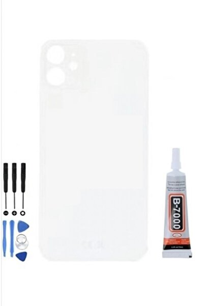 Genel Markalar iPhone Uyumlu 11 Arka Cam Batarya Pil Kapağı + Yapıştırıcı + Tamir Set - Bwyaz
