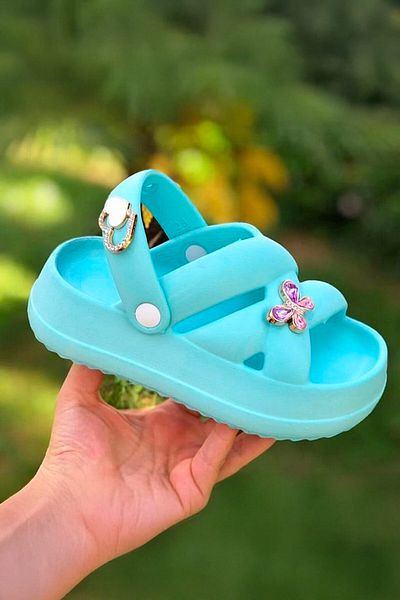 Melek Tuna Sandale cu stras pentru fete, papuci, sandale pentru copii extra usoare si confortabile