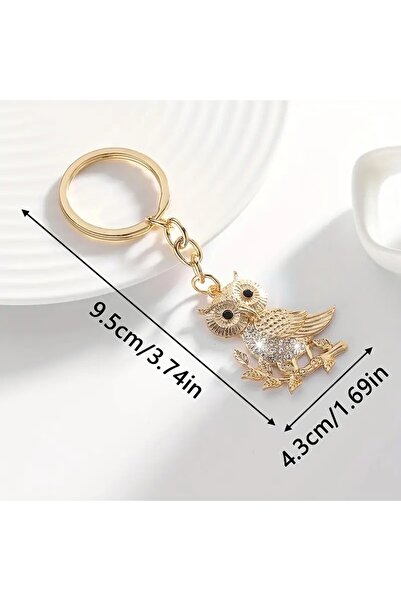 DIGAD Zirkon Taşlı Baykuş Model Anahtarlık