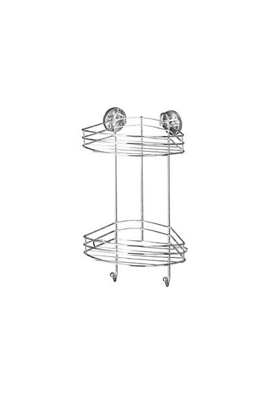 Wenko Corner 2-Tier Vacuum Loc Caddy Chrome