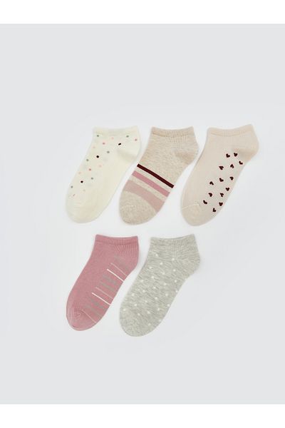 LC Waikiki Gemusterte Damen-Booties-Socken im 5er-Pack