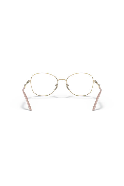 Prada Woman Round Eyeglasses- Pr 64yv - Lense Size:52mm - Rose Gold