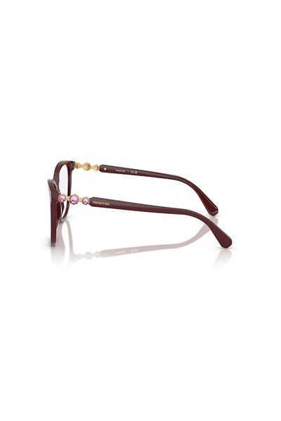 Swarovski Woman Square Eyeglasses- Sk 2020 - Lense Size:52mm - Burgundy