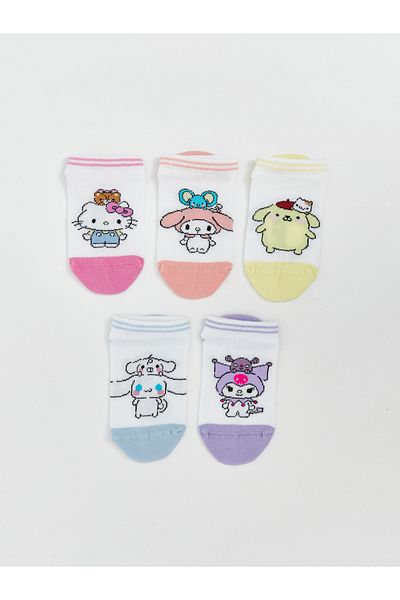 LC Waikiki Hello Kitty Patterned Girl's Booties Socks 5 Pack