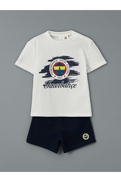 LC Waikiki Fenerbahçe Printed Baby Boy Shorts Pajama Set