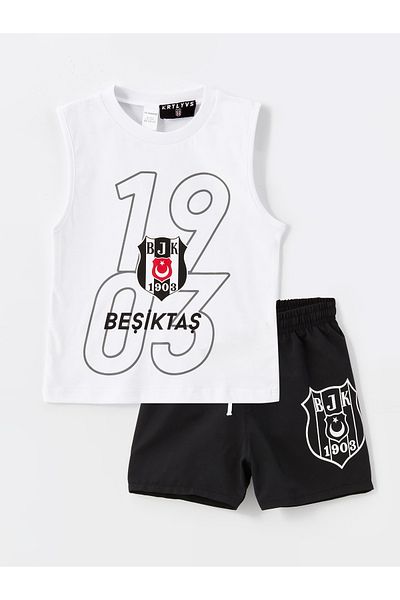 LC Waikiki Crew Neck Besiktas Printed Baby Boy Swimming Suit