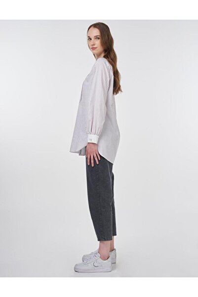 Kayra Reglan Kol Pamuklu Bluz Lila 70044