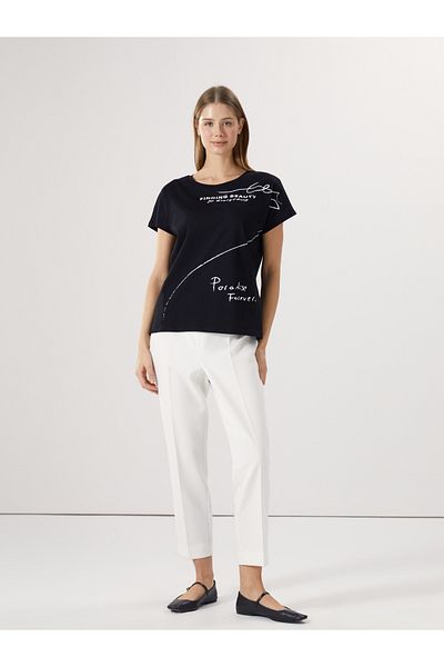 LC Waikiki Tricou de damă cu imprimeu cu gât crew