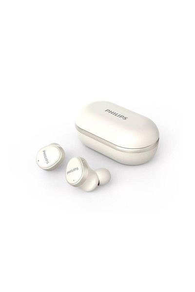 Philips Casti True Wireless Philips TAT4556WT/00, IPX4, ANC, Microfon (Alb)