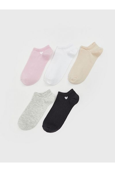 LC Waikiki Printed Women's Booties Socks 5-Pack