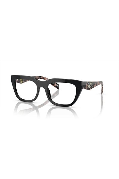 Prada Woman Irregular Eyeglasses- Pr A06v - Lense Size:52mm - Transparent Brown