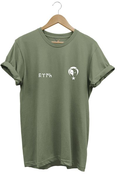 WİDİ Μπλουζάκι με τουρκική γραφή και Wolf Turkey Bozkurt με στάμπα 100% βαμβακερό κανονική εφαρμογή Premium Khaki