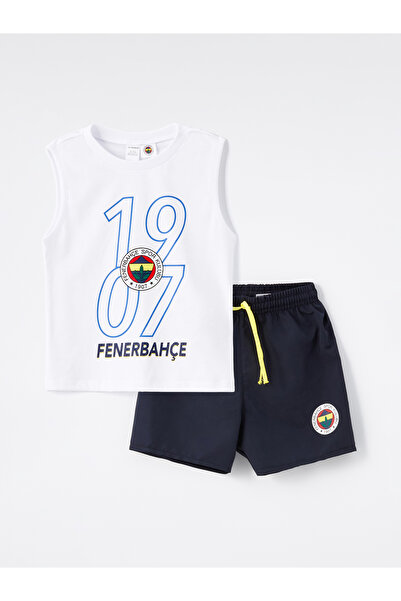 LC Waikiki Baby Boy Badeanzug mit Rundhalsausschnitt Fenerbahçe bedruckt