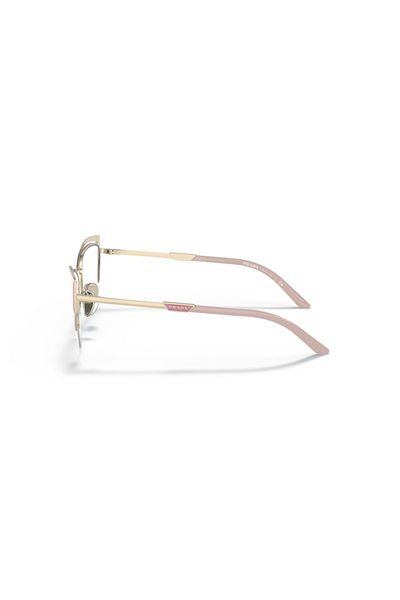 Prada Woman Butterfly Eyeglasses- Pr 63yv - Lense Size:52mm - Pale Gold