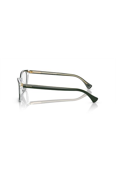 Ralph Woman Pillow Eyeglasses- Ra 7133u - Lense Size:53mm - Green On Crystal