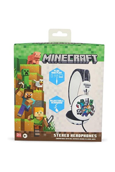 OTL Casti Stereo OTL Technologies MINECRAFT DOME, Jack 3.5mm (Alb/Negru)